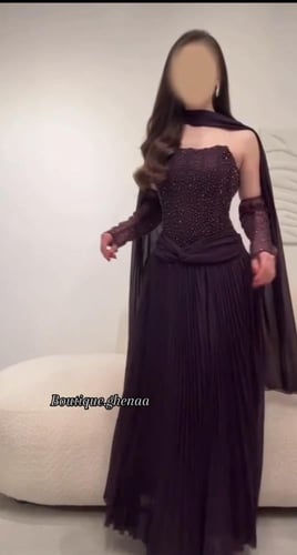 فستان سهره موف غامق