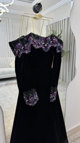 فستان سهره اسود جوخ