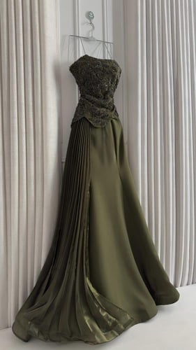 فستان سهره زيتي