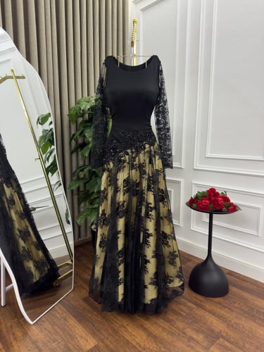 فستان سهره اسود دانتيل