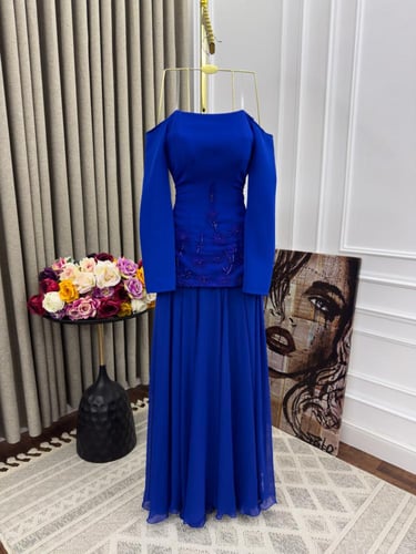 فستان غاليه سهره ازرق