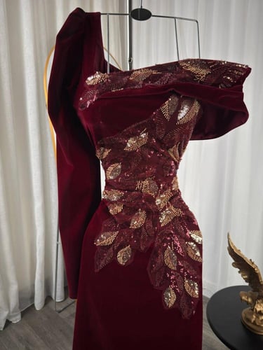 فستان سهره برغندي