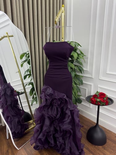 فستان سهره موف غامق