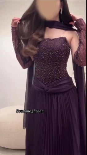 فستان سهره موف غامق