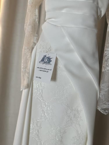 فستان دانتيلا سهره ابيض