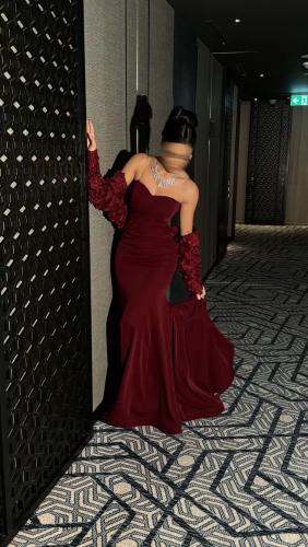 فستان جوري سهره عنابي