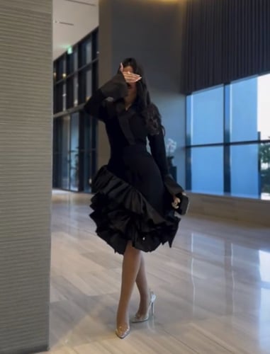 فستان رغد اسود العيد