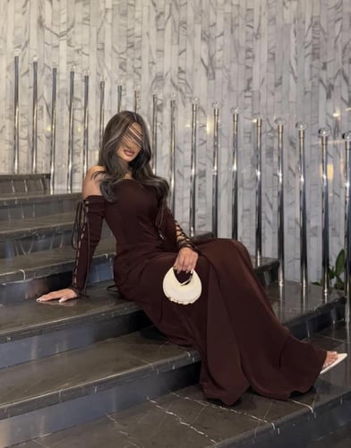 فستان توفي برغندي