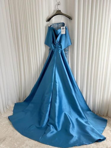 فستان سماهر سهره ازرق سماوي