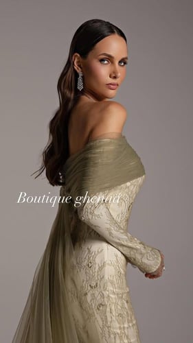 فستان ميلانه دانتيل ساده