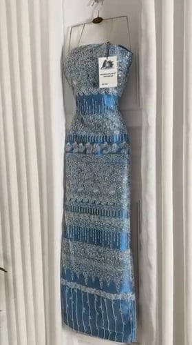 فستان سماهر سهره ازرق سماوي