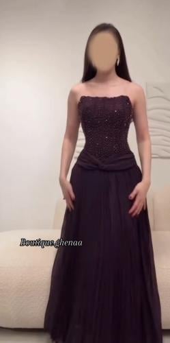 فستان سهره موف غامق