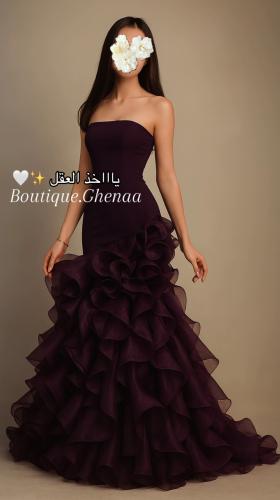 فستان سهره موف غامق