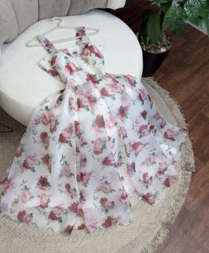 فستان العيد ابيض مورد