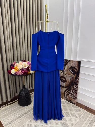 فستان غاليه سهره ازرق