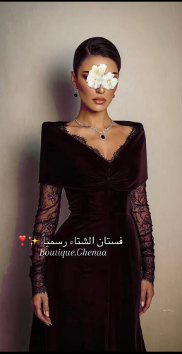 فستان اريج برغندي