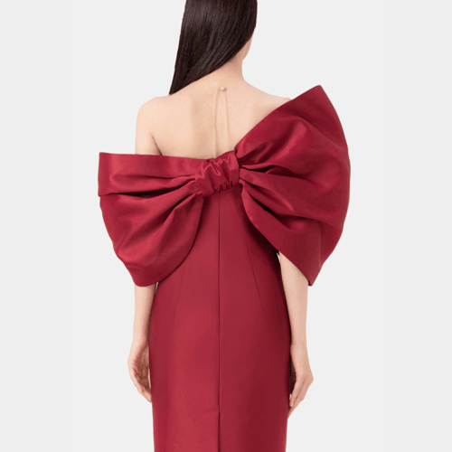 Red Big Bow Dress - فستان