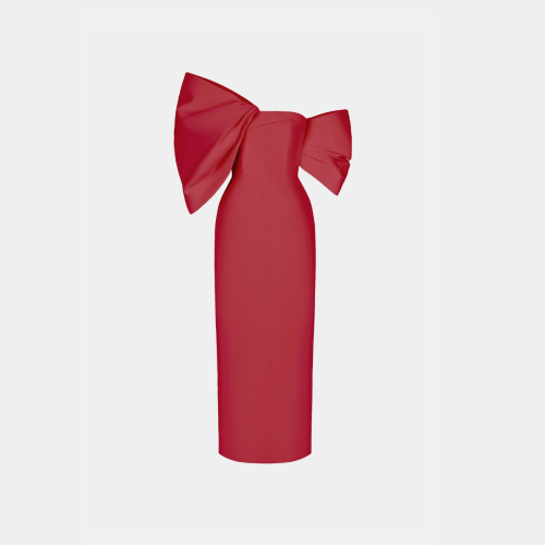 Red Big Bow Dress - فستان
