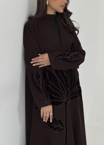 عبايه كريب ومخمل 1380