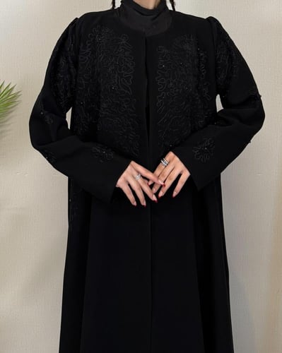 عبايه بتطريز وفص 1417