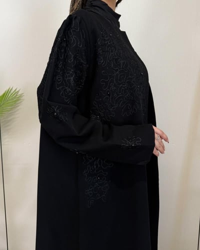 عبايه بتطريز وفص 1417