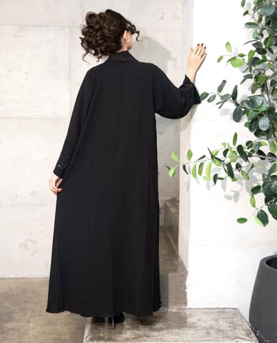 عبايه كريب بكرستال 1144