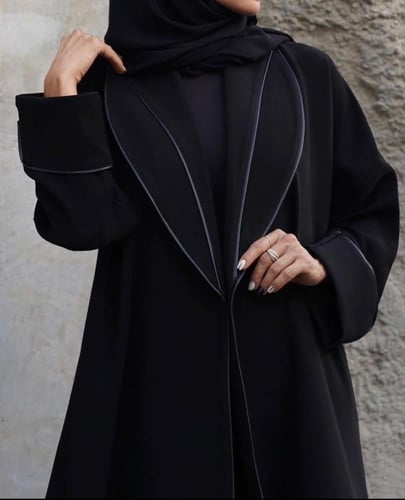 عبايه مستقيمه A كريب ايليت 1045