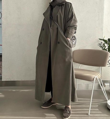 عبايه كريب حرير 1096