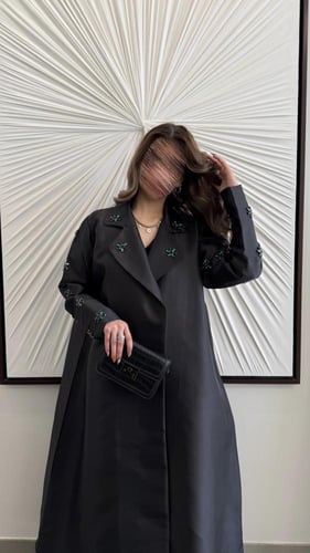 عباية تفته بشك لازورد قصه بليزر 1073