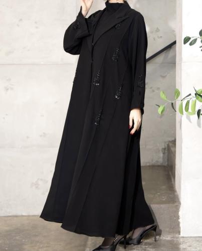 عبايه كريب بكرستال 1144