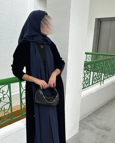 عبايه شتوي كحلي 1341