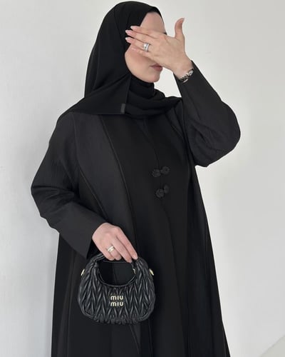 عبايه عمليه بقماشين 1396