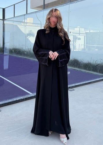 قماش كريب كوري بشك اكمام 1090