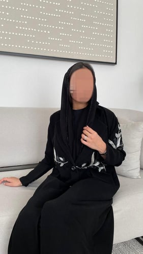 عبايه كريب ايليت قصه بليزر 1004