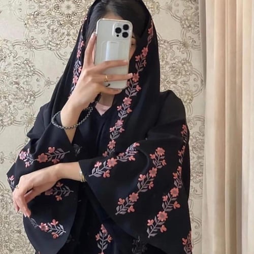 كريب ب تطريز ورد 1224