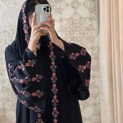 كريب ب تطريز ورد 1224