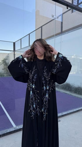 شيفون دبل كلوش بشك فاخر 1079