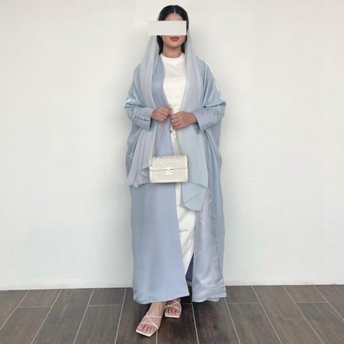 عبايه سماوي ربع بشت 1230