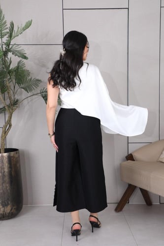 طقم بنطلون انيق تطريز كم واسع