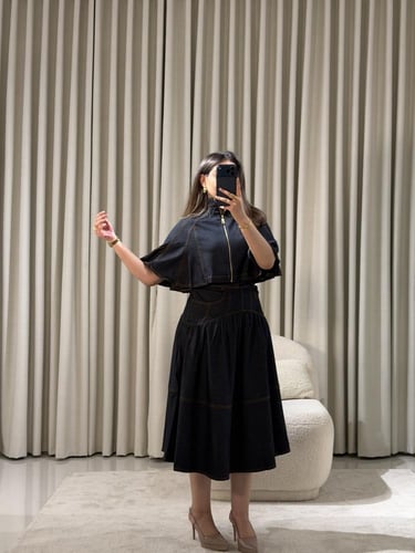 طقم جينز أنيق بستايل عصري