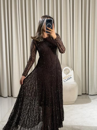 فستان دانتيل فصوص