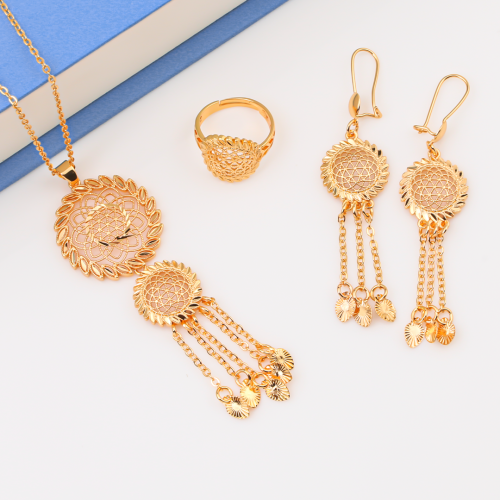 طقم دئرة السنابل بديل الذهب