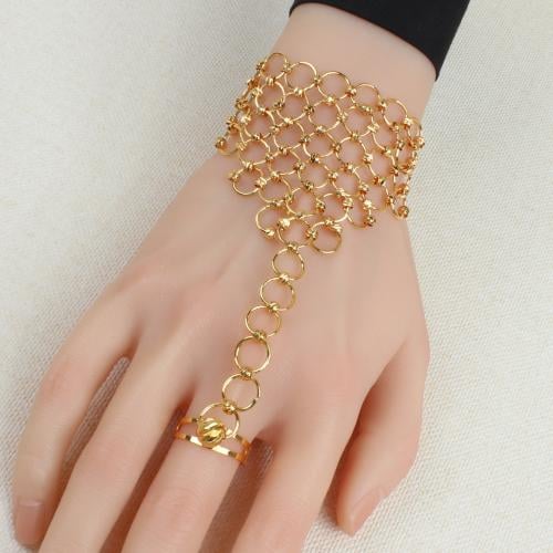 كف نسائي بديل الذهب حلقات دائرية