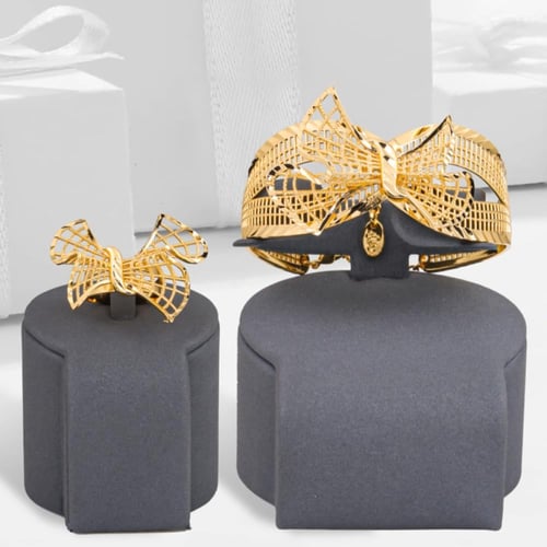 أسوارة وخاتم بديل الذهب لمسة الفراشة