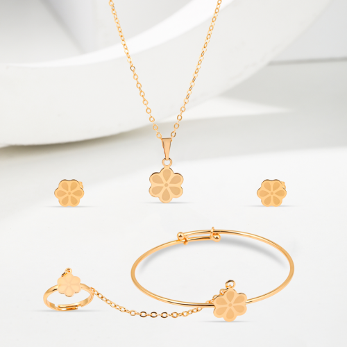 طقم اطفال بديل الذهب زهرة