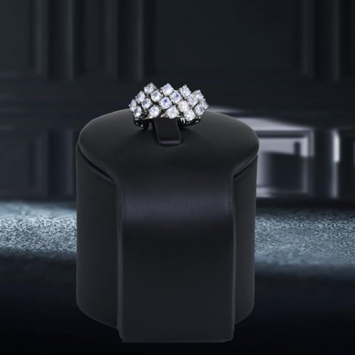 طقم زركون فضي بريق القمر