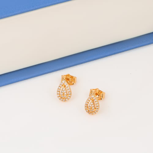 طقم دمعة الألماس بديل الذهب