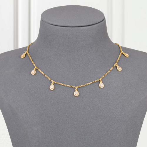 شوكر بديل الذهب دمعة الكرستال