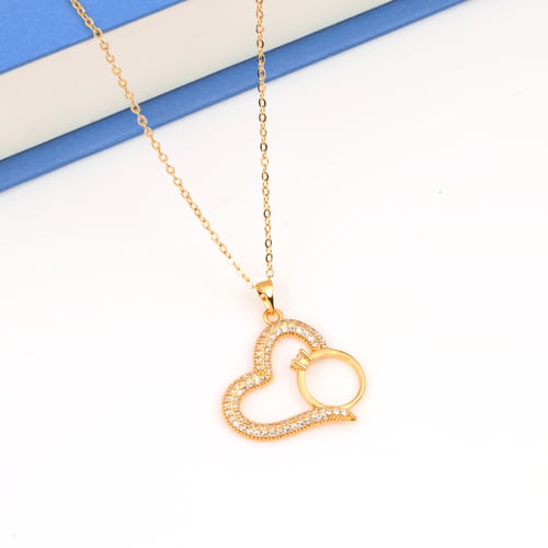 طقم قلب خاتم التوينز بديل الذهب