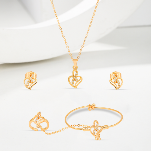 طقم اطفال بديل الذهب القلب الملكي